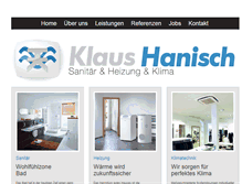 Tablet Screenshot of klaus-hanisch.de